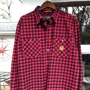 Walls Red/Black Checkered button down